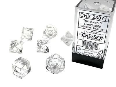 Chessex RPG 7 Klar/Hvit